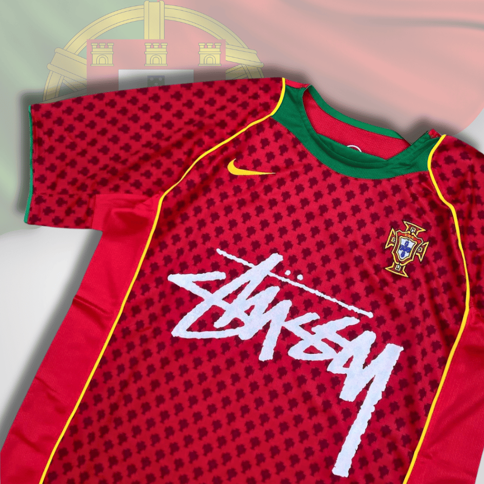retro 2010 portugal stussy shirt