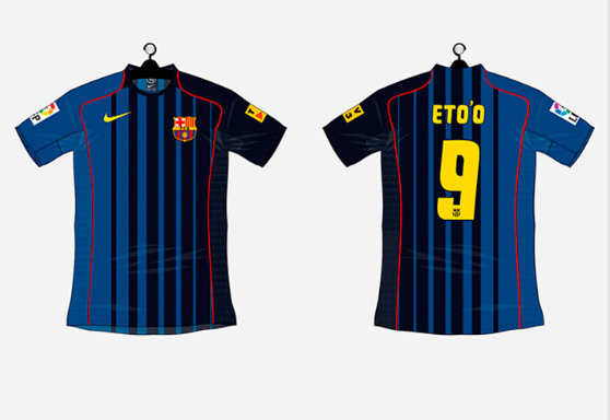 fc barcelona retro shirt 2004 05 away