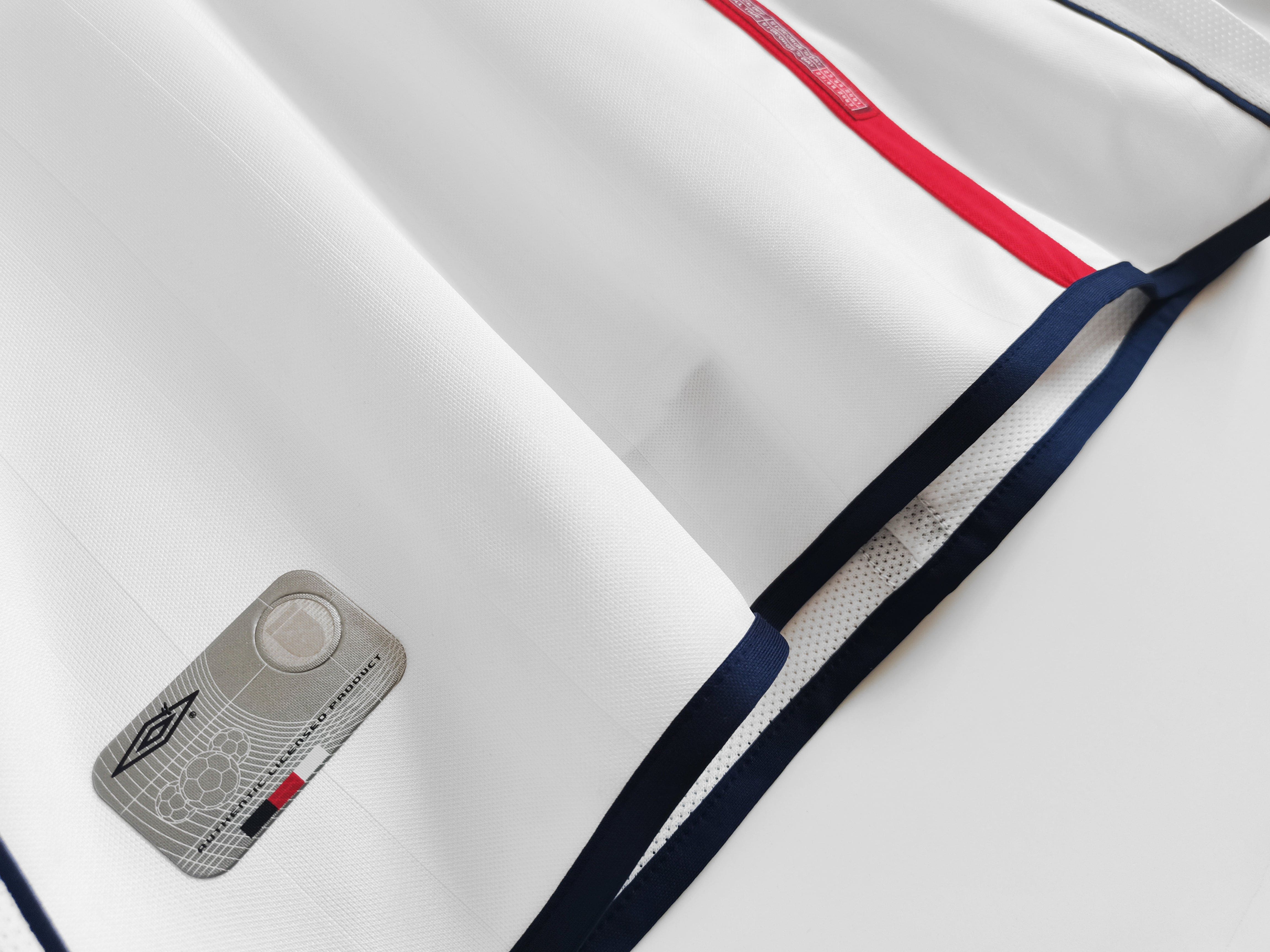 2002 england home long sleeves shirt