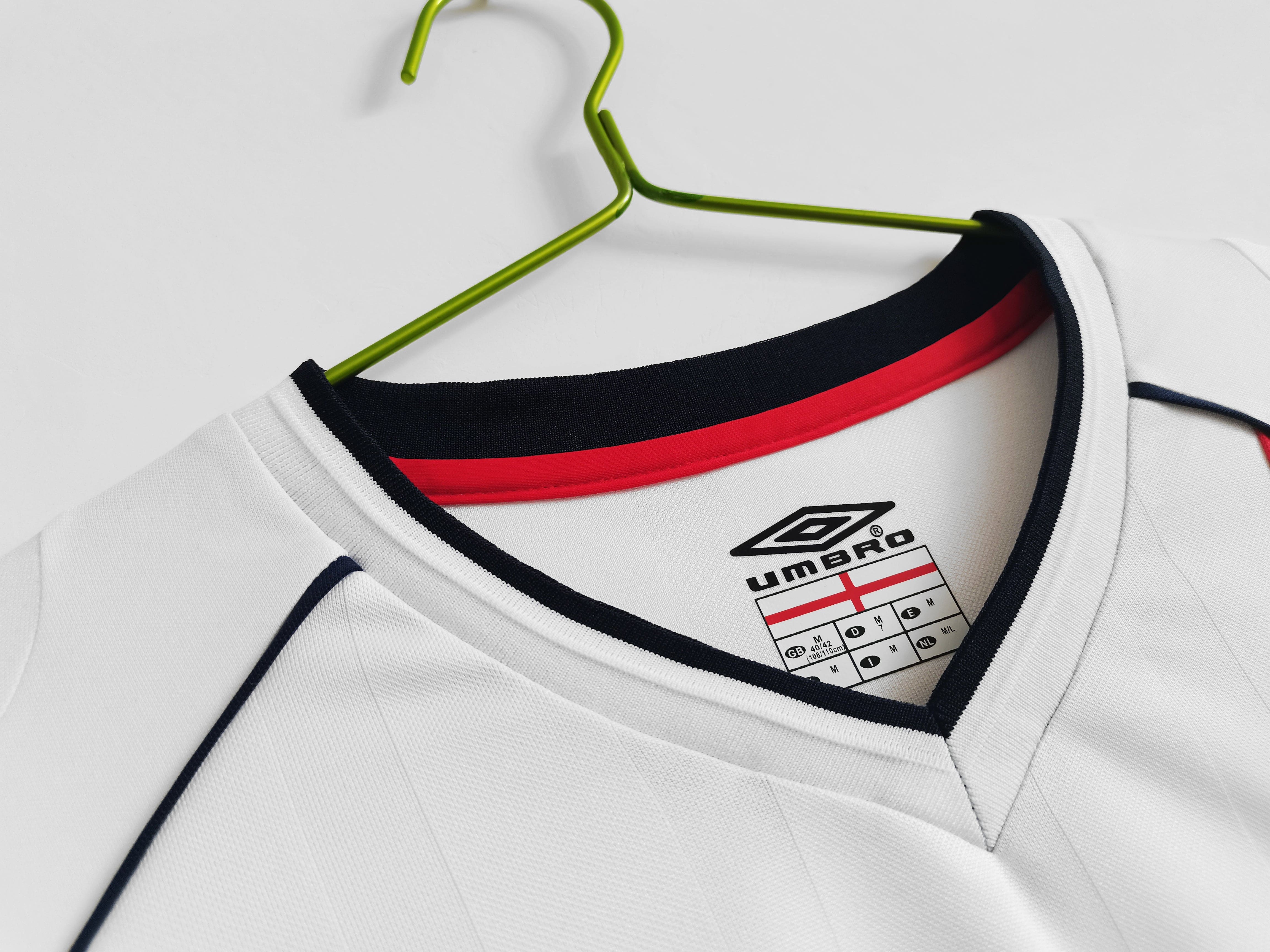2002 england home long sleeves shirt