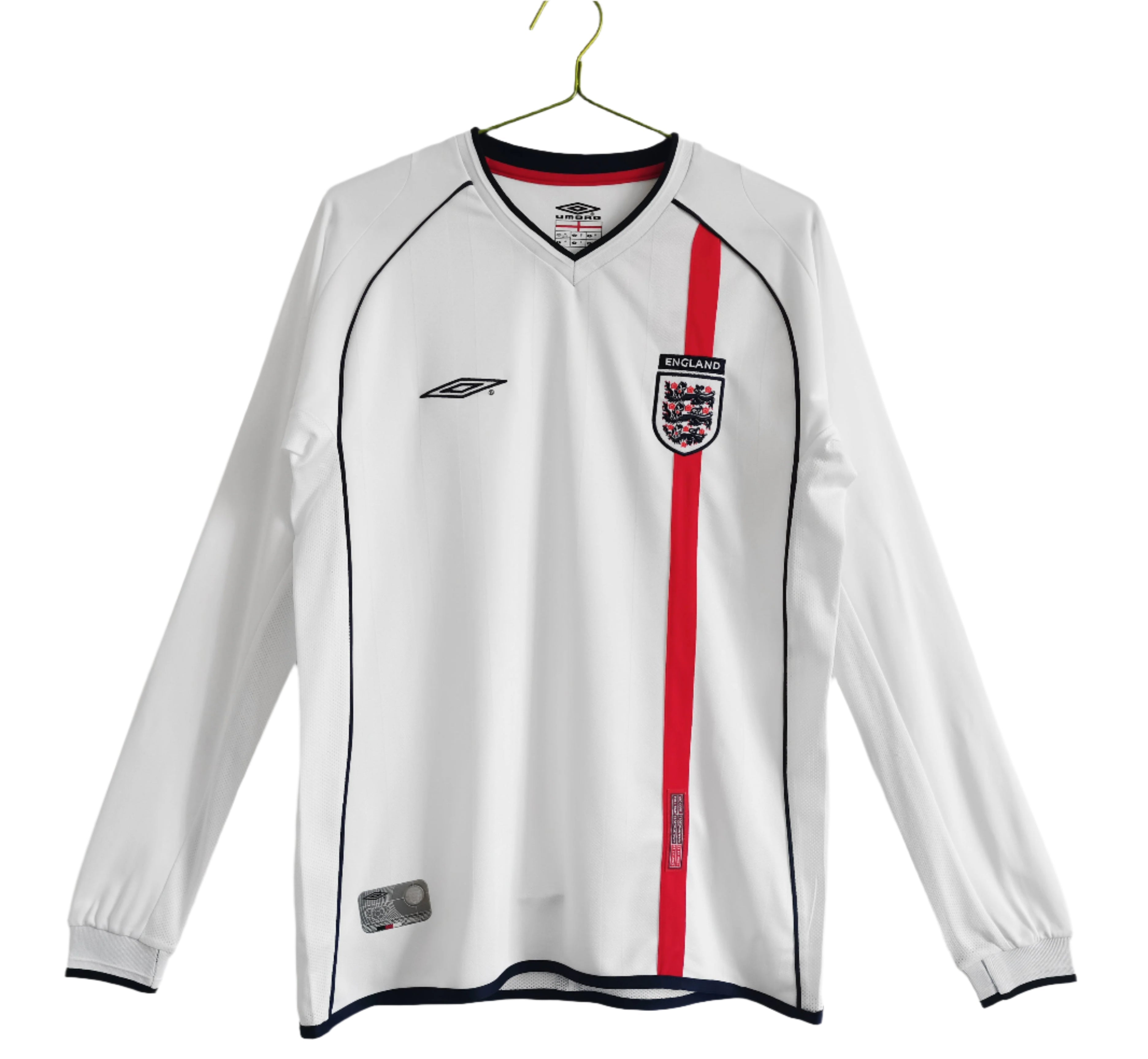 2002 england home long sleeves shirt