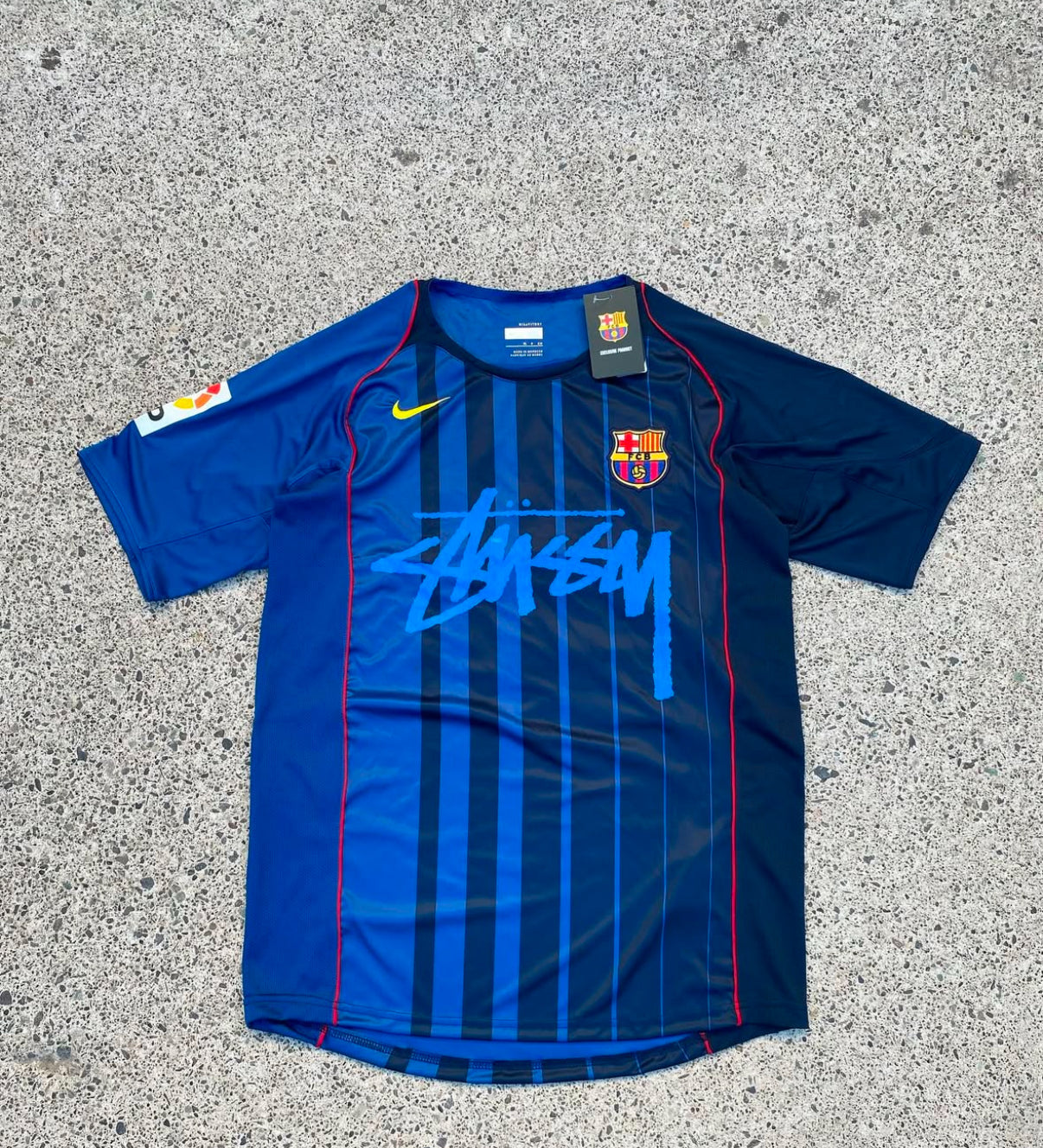 fc barcelona stussy shirt limited edition