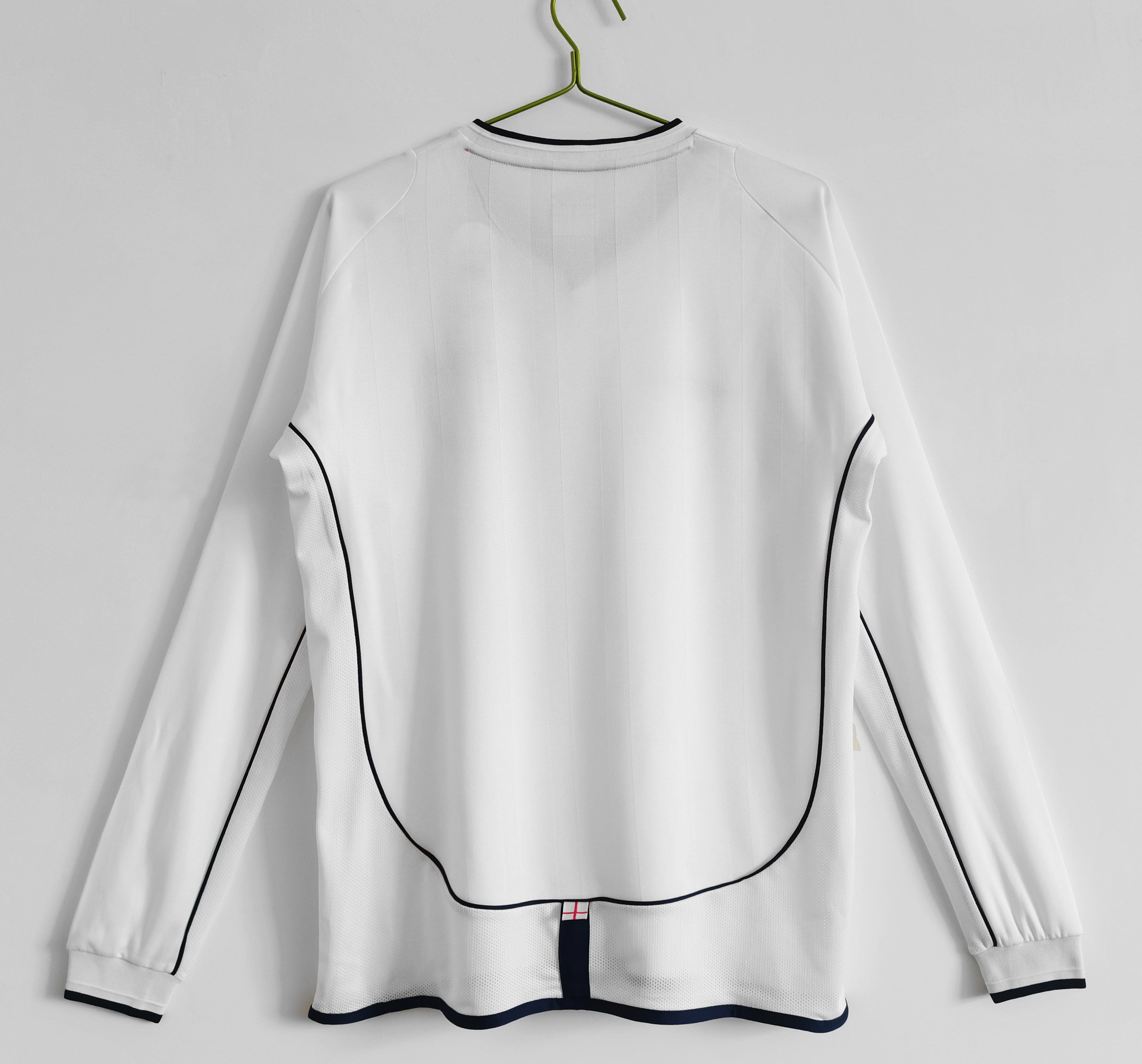 2002 england home long sleeves shirt